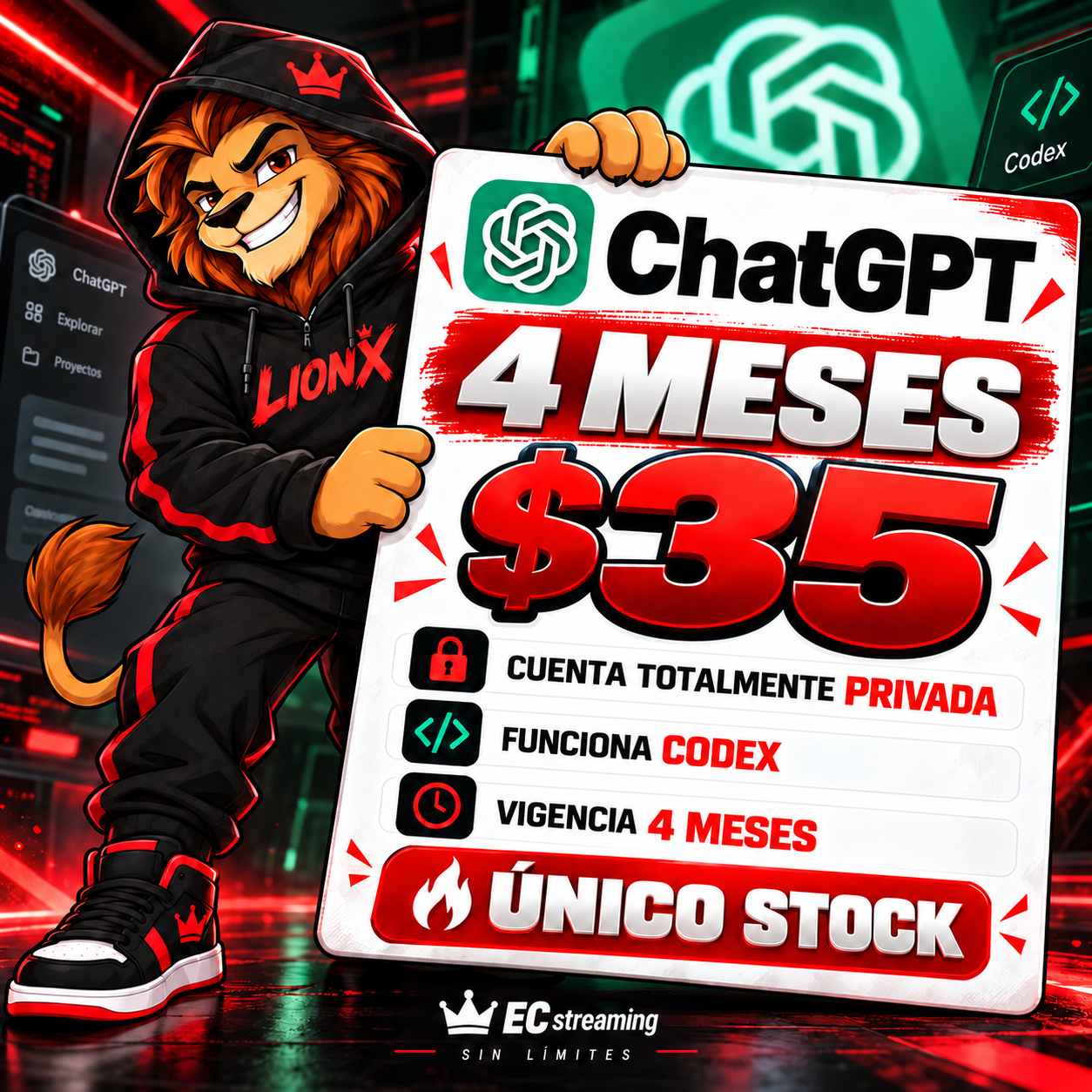 Chat Gtp Cuenta Privada 4 meses